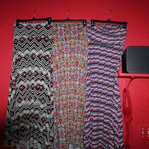 SET of 3 Extra Small LuLaRoe Maxi Skirts